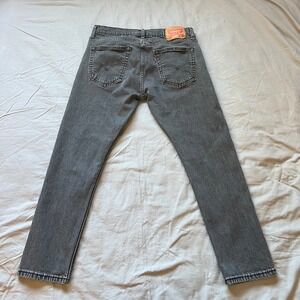 LEVI'S 512 Slim Taper Fit Jeans Mens Size 34x30 Gray Denim Washed Casual USA